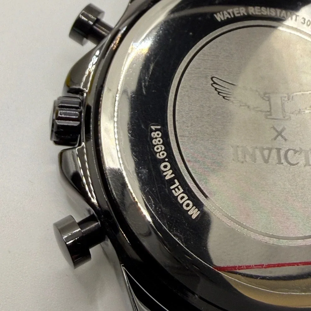 Invicta Pro Diver 69881 Mens Chronograph Black Silicone Strap Watch New in Box